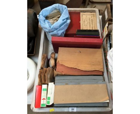 A box of various Vintage stationery etc.