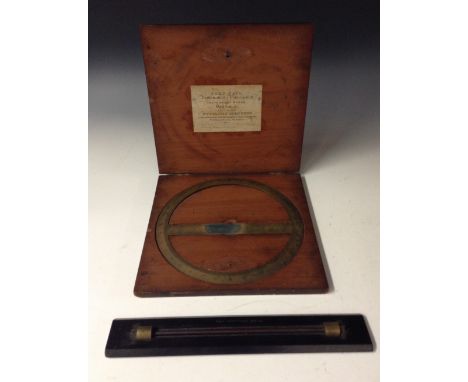 Scientific Instruments - a 19th century brass 360 degree protractor, by John Cail, Newcastle upon Tyne, signed, 23cm diam, in