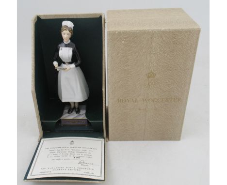 A Royal Worcester model, of Sister University College Hospital, with certificate and boxedCondition Report:  Good condition, 