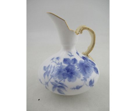 A Royal Worcester jug, decorated with foliage, height 5.25ins&nbsp;Condition Report:  Good condition, no chips, cracks or sig