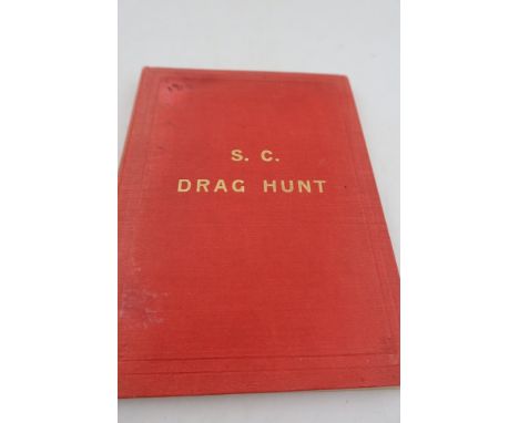 The Staff College Drag Hunt 1895 -6 red cloth 80pp humorous illustrations of sandhurst drag hunt est 1869, a private pack whi