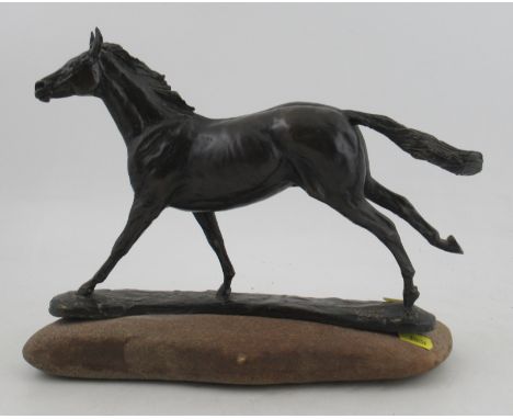 Priscilla Hann, a limited edition cast bronze model of a horse, dated 1991, height 10ins