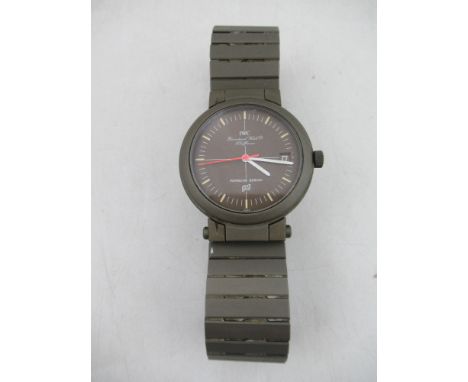 An I W C Schaffhausen "Porsche Design"  "Compass Watch" with baton markers, date aperture at 3 automatic movement  and compas