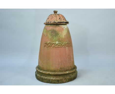 A Terracotta Rhubarb Forcer, Chip to Lid Stand, 72cms High