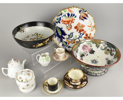 A Collection of Various Ceramics to Comprise Late 19th Century Transfer Printed Footed Bowl, Ridgways Fantasia Imaria Dish, H