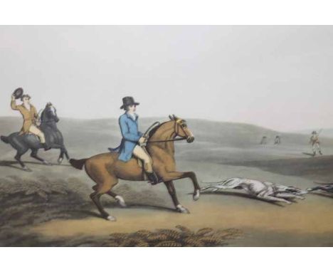 LOT OF FOUR PRINTS DEPICTING HUNTING SCENES All 47cm x 58cm All mounted, framed and under glass
