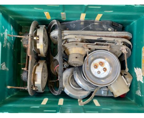 A box of Lancia spares including light clusters etc. 