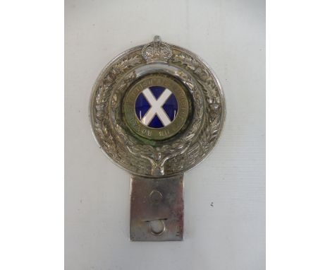 A Royal Scottish Automobile Club RAC Associate Club badge Type 2 badge bar version, produced 1930s-1953 chrome plated brass w