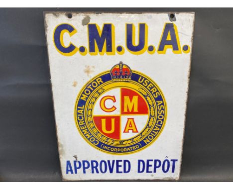 A Commercial Motor Users Association Approved Depot double sided enamel sign, 18 x 24". 