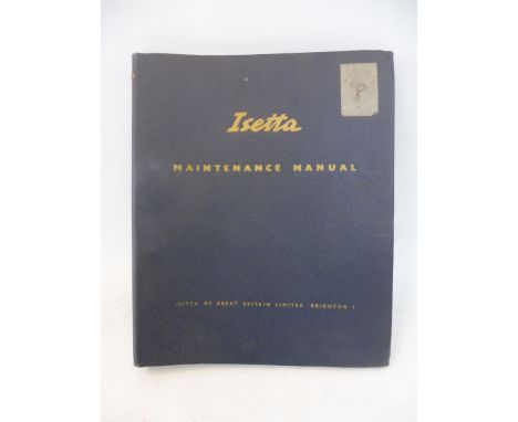 A BMW Isetta Maintenance Manual.