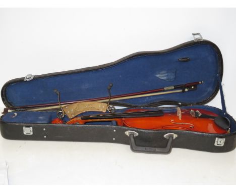 Violin with hard case &amp; bow 