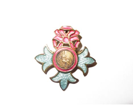 Enamel bar brooch ''For God &amp; The Empire''
