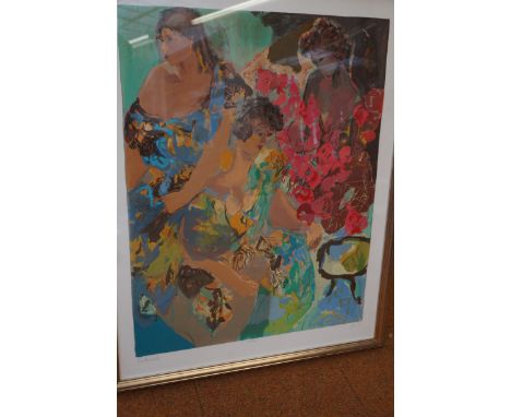 Large signed limited edition print 103/300 indistinct signature 125 cm x 100 cm size including frame 