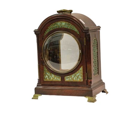 A Regency mahogany table clock caseCondition report: Case size - 45cm high over handle, 30cm width, 21cm depth&nbsp;Dial size