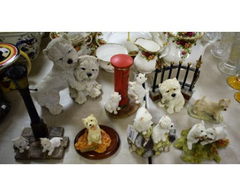 A Country Artist model 01696 West Highland Terrier pair; others; Ayres Border fine arts; Leonardo; etc (8) 