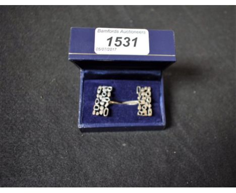 A pair of modernist 925 cufflinks, boxed