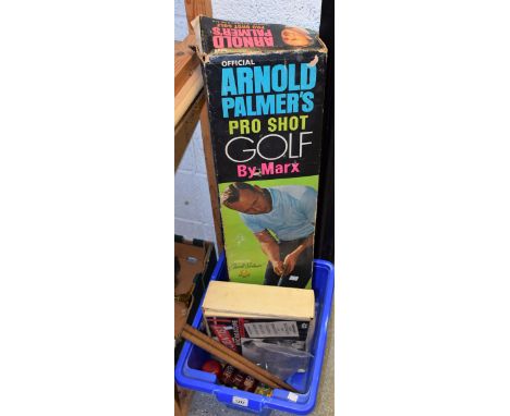 Toys and Juvenalia - official Arnold Palmer's Pro Shot Golf by Marx, boxed; New Scientist Microscope, by Sercol, boxed; lead 