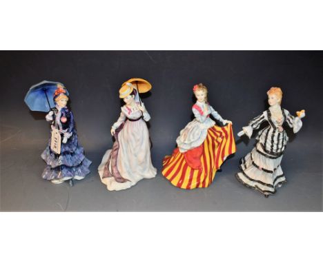 A Royal Doulton set of four ceramic figures, Renoir series, limited editions, Marie Sisley HN3475, La Loge HN3472, Les Parapl