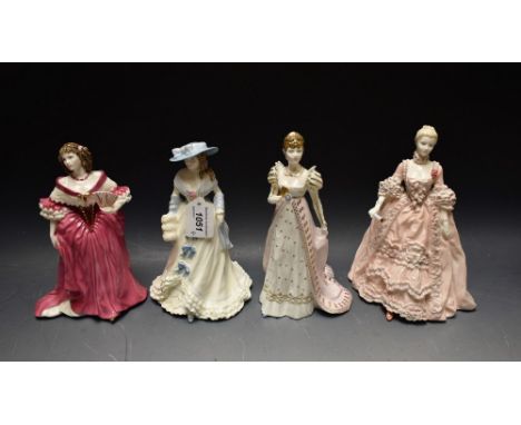 A Coalport Femme Fatales series figure, Madame de Pompadour, limited edition; others, Empress Josephine, Emma Hamilton, Lady 