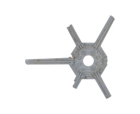 STAR WARS: A NEW HOPE (1977) - Exploded Pyrotechnic TIE Fighter Wing Structure Component - An exploded pyrotechnic TIE Fighte