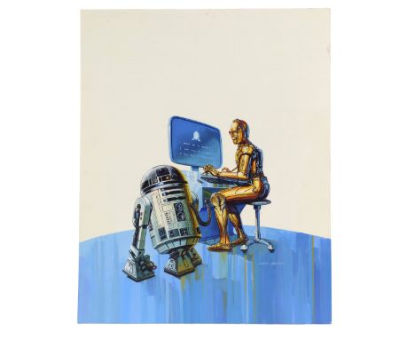 STAR WARS: VARIOUS PRODUCTIONS - William Plumb Collection: Hand-Painted Questions &amp; Answer Book About Computers Cover Art