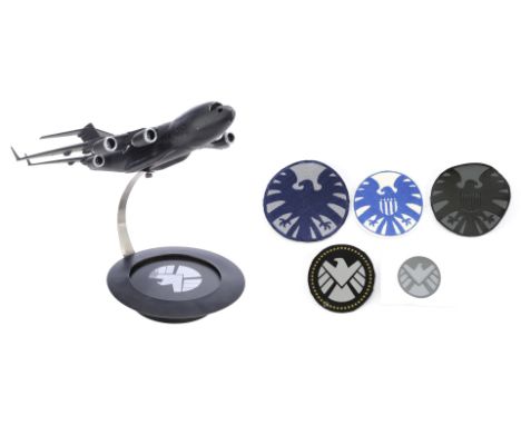 MARVEL'S AGENTS OF S.H.I.E.L.D. (T.V. SERIES, 2013 - 2020) - The Bus Model Miniature with Five S.H.I.E.L.D. Patches - "The Bu