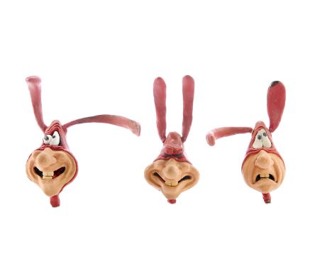 DOMINO'S PIZZA COMMERCIALS - Set of Three Noid Puppet Claymation Heads - Three Noid Claymation puppet heads from a series of 