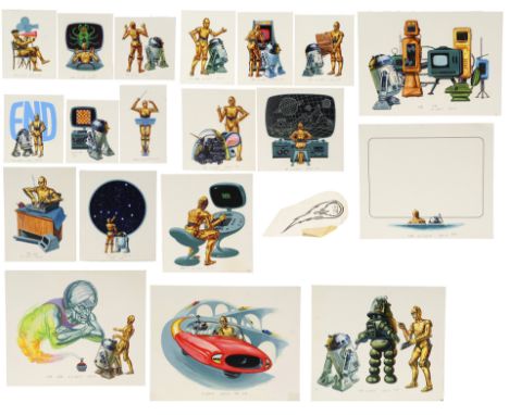 STAR WARS: VARIOUS PRODUCTIONS - William Plumb Collection: Set of Hand-Painted Question &amp; Answer Book About Computers Int