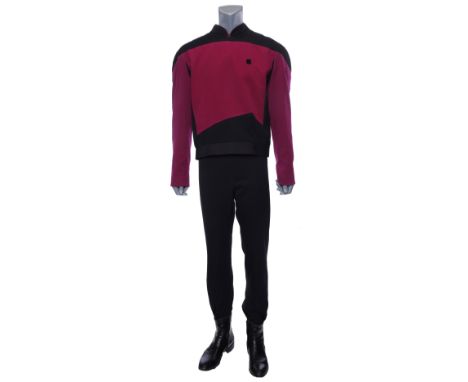 STAR TREK: THE NEXT GENERATION (T.V. SERIES, 1987 - 1994) - Command Division Starfleet Uniform Costume - A Command division S
