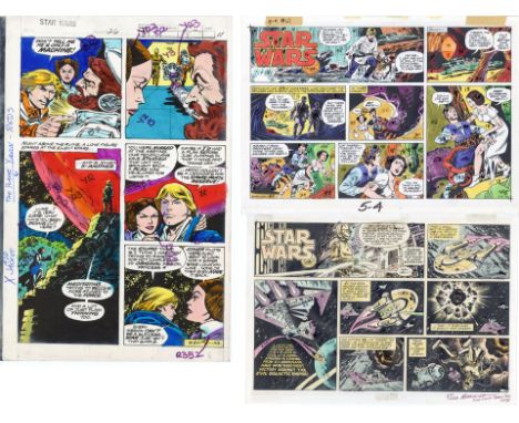 STAR WARS: A NEW HOPE (1977) - William Plumb Collection: Set of Three Hand-Painted Star Wars Comic Book Color Guides - A set 