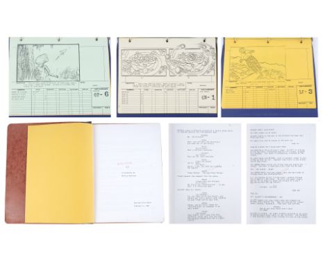 E.T. THE EXTRA-TERRESTRIAL (1982) - Industrial Light &amp; Magic (ILM) VFX Storyboard Set and Screenplay - Industrial Light &