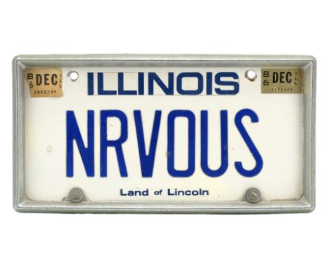 FERRIS BUELLER'S DAY OFF (1986) - Morris Frye's Ferrari License Plate - Morris Frye's Ferrari license plate from John Hughes'