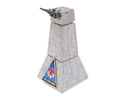 STAR WARS: A NEW HOPE (1977) - Lorne Peterson Collection: Lorne Peterson-Autographed Death Star Gun Tower Model Miniature wit