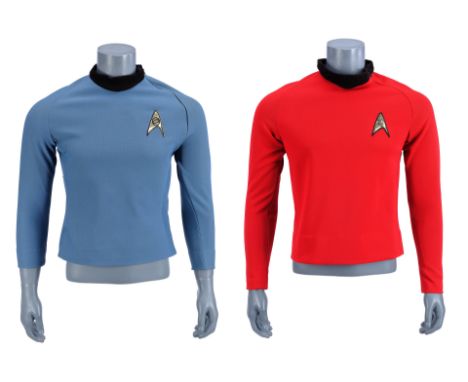 STAR TREK: DEEP SPACE NINE (T.V. SERIES, 1996) - Pair of Science and Operations Divisions 23rd Century Starfleet Uniform Tuni