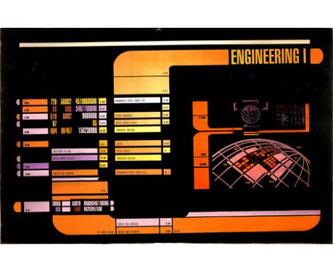 STAR TREK: GENERATIONS (1994) - Engineering I LCARS Panel - An Engineering I LCARS panel from David Carson's sci-fi sequel St