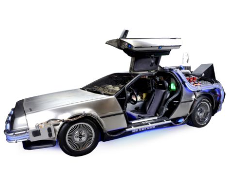 BACK TO THE FUTURE TRILOGY (1985 - 1990) - Light-Up Full-Size DeLorean Time Machine Replica Used at Official Universal Studio