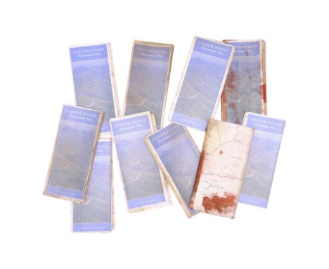 WALKING DEAD, THE (T.V. SERIES, 2020) - Set of 10 Bloodied United States Transportation Maps - 10 bloodied United States tran