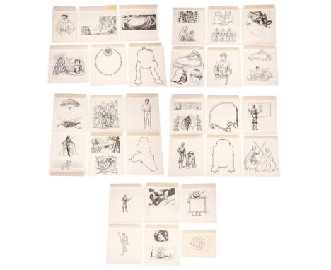 STAR WARS: ORIGINAL TRILOGY (1977 - 1983) - William Plumb Collection: Hand-Drawn Word Puzzles Book Illustrations - Hand-drawn