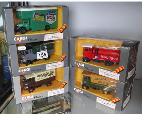 Set of 5 Corgi commercial vehicles 