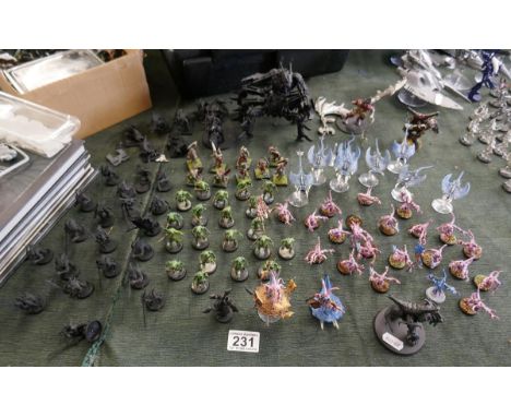 Warhammer 40k Daemons army with metal Daemon Princes and Bloodthirster 
