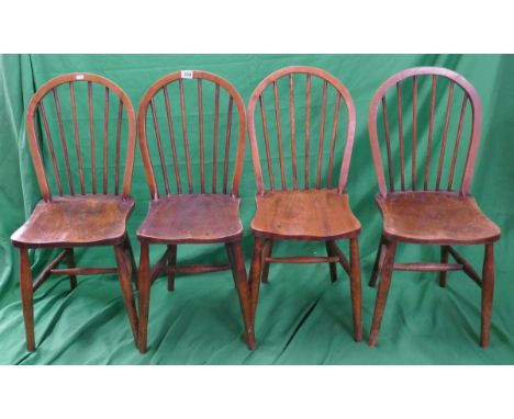 Set of 4 stick back chairs 