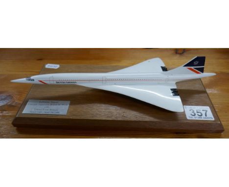 Model Concorde on stand 