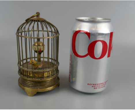 Unusual antique autonomous birdcage clock 