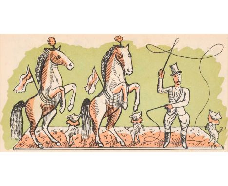 Edward Bawden CBE RA (1903-1989)Circus horsesLithograph, together with eleven further lithographs, all calendar illustrations