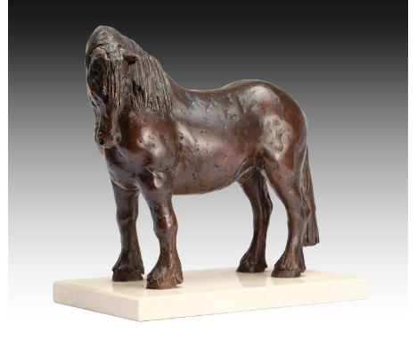 Kate Denton MRSS (b.1954)"Suffolk Punch"Signed and numbered 3/12, bronze on a marble base, 25.5cm highSome light surface dirt