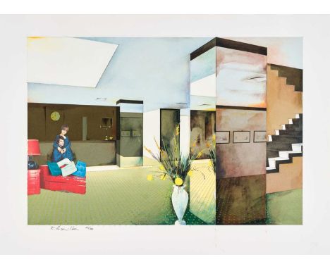 Richard Hamilton (1922-2011)“The Lobby”Signed and numbered 82/88, screenprint, 42cm 58cm