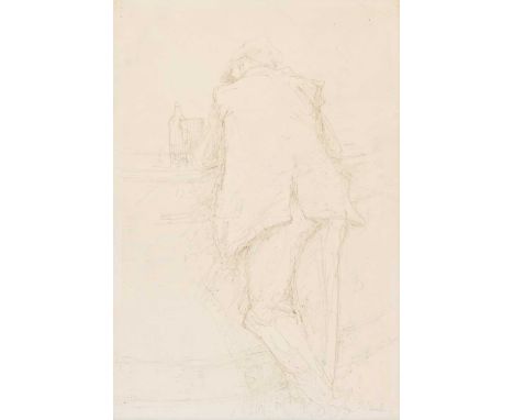 Norman Stansfield Cornish MBE (1919-2014)Man at a bar Signed, flomaster pen, 29.5cm by 20cmSlight time staining to the paper.