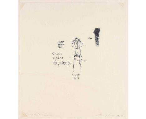 Dame Tracey Emin DBE, RA (b.1963)"Tiny Golden Hearts" (2010)Signed, inscribed and numbered 84/100, polymer gravure on Japan p