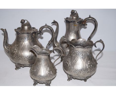 Victorian 4 piece tea service 