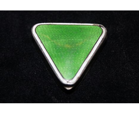 Silver &amp; enamel trinket box (Chester hallmark)